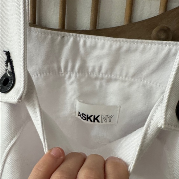 Anthropologie ASKK NY Laxy Jack White Overalls Wide Leg Size 0 NWT - Picture 4 of 10